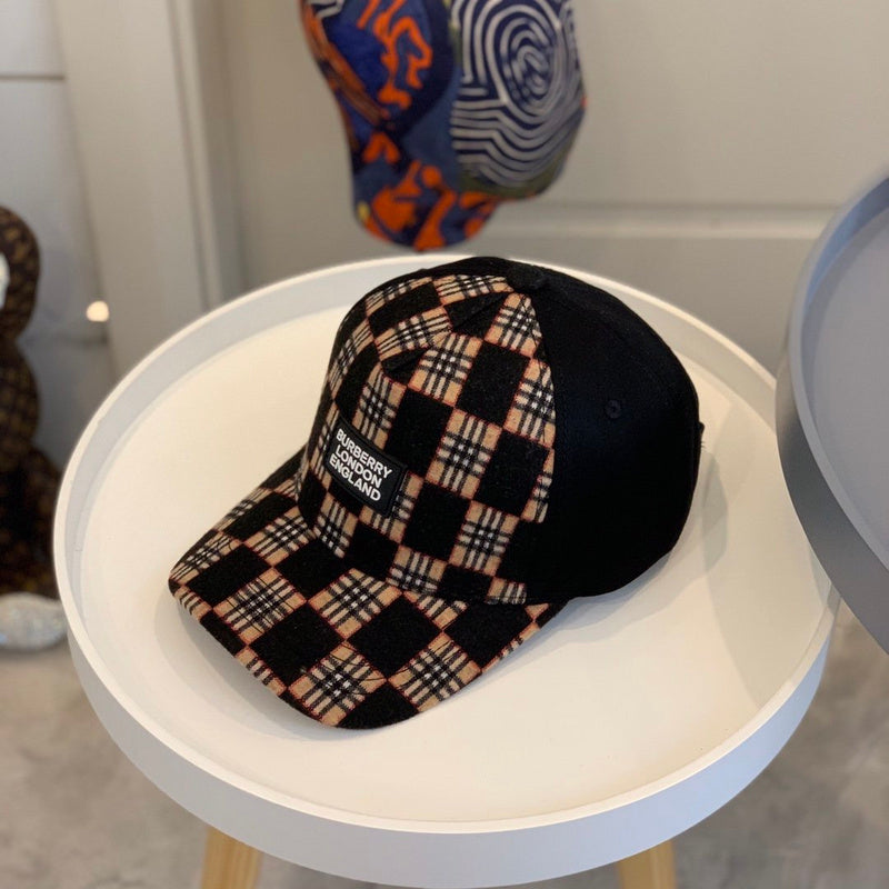 Side view of Burberry unisex cap