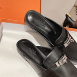 Hermes shoes Style 308 - logo and branding close-up (alternate angle)