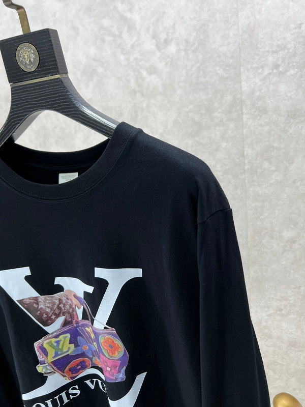 Full styled look of Louis Vuitton luxury clothing with monogram-inspired silhouette