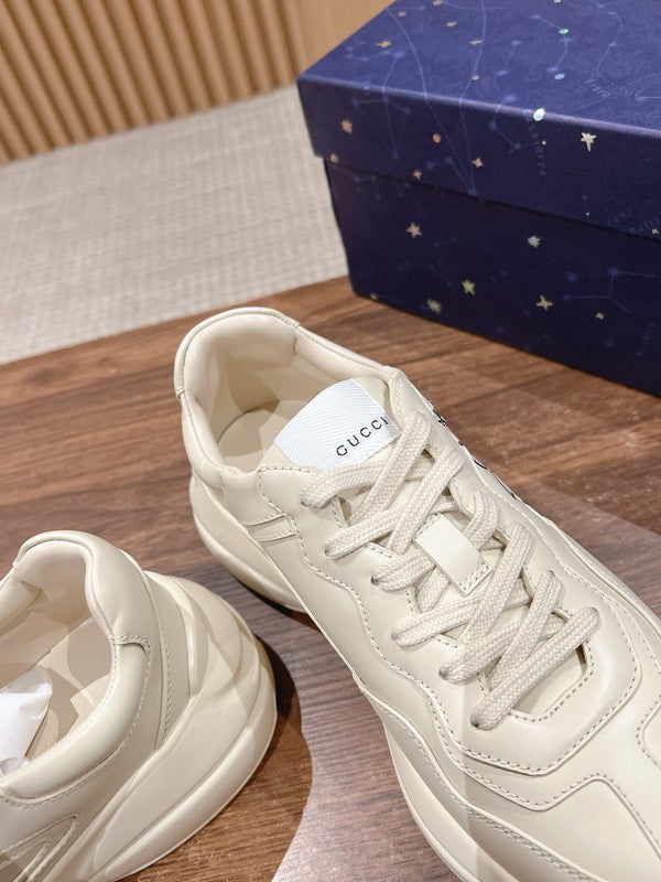 Gucci soft grey luxury sneakers view 10 chunky sole construction