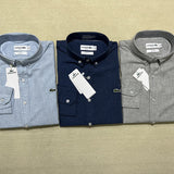 Front view of Lacoste luxury clothing with logo-detail design