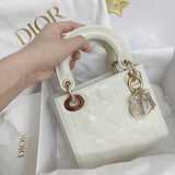 Back view of structured signature women's handbag – women's designer-style accessory