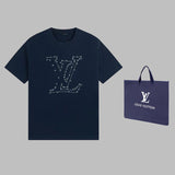 Front view of Louis Vuitton cotton t-shirt with logo-detail design