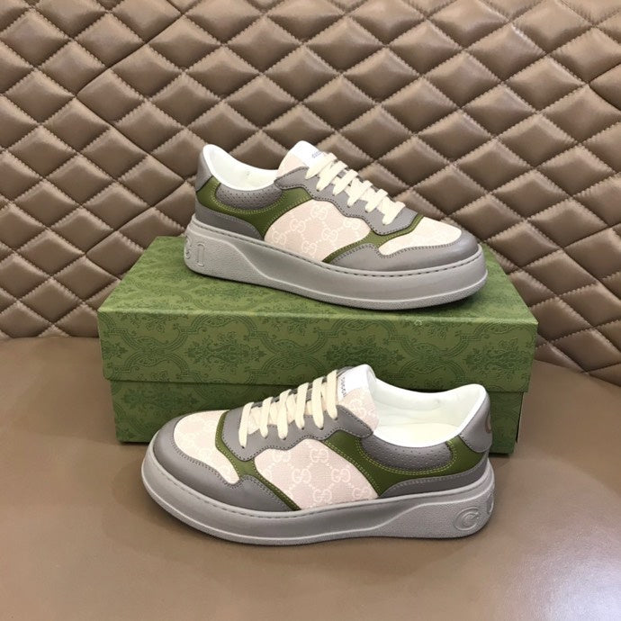 Gucci fresh white-and-black luxury sneakers view 4 breathable knit upper