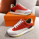 Hermès White High-Top Sneakers - Front View