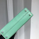 Close-up detail of sophisticated bag design