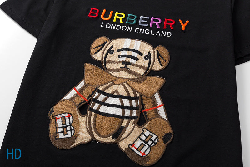 Close-up of Burberry t-shirt craftsmanship