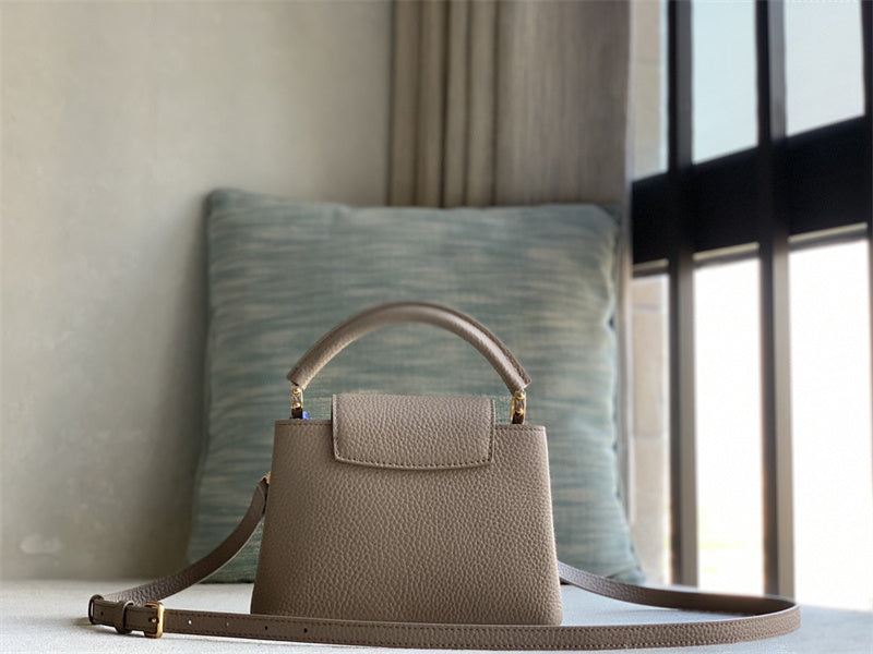  Sleek structured bag carried on shoulder