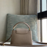  Sleek structured bag carried on shoulder