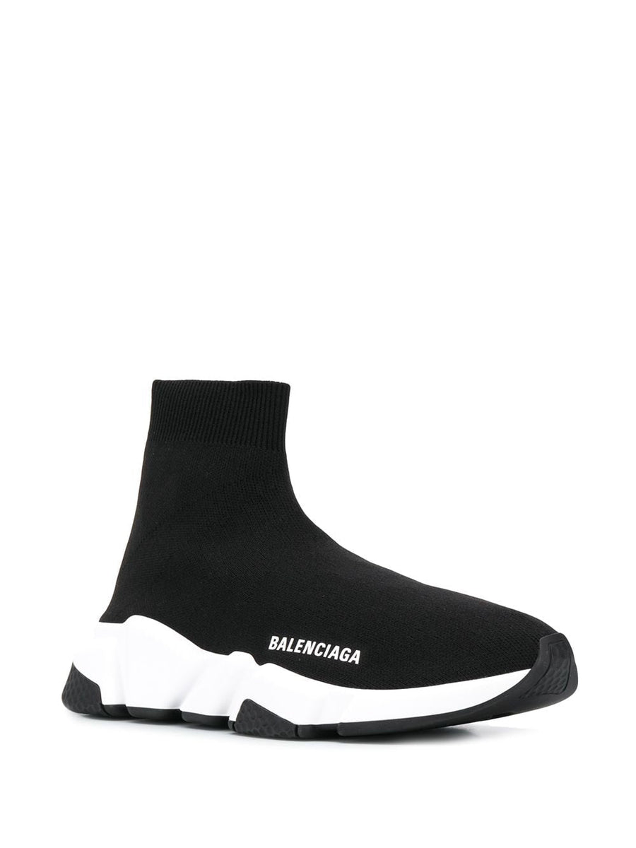 Close-up of Balenciaga sneakers hardware and fine stitching