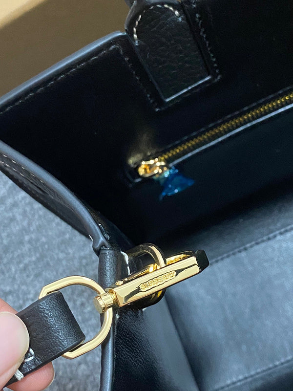 Polished Faux Leather Handbag - Refined Silhouette | Women's Premium Handbag #1121 - alternate angle view (image 8) of designer-inspired handbag