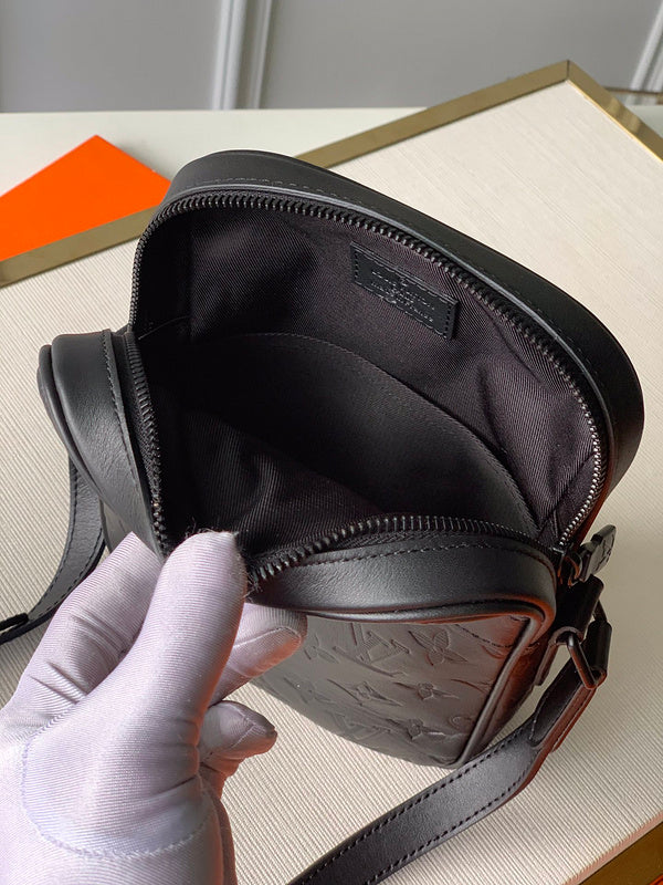 Back view of structured signature women's handbag – women's premium purse