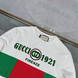 Close-up detail shot of Gucci luxury clothing with monogram-inspired silhouette