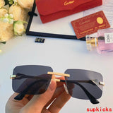 Close-up detail view of Cartier unisex sunglasses