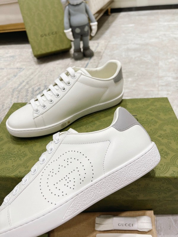Gucci crisp white luxury sneakers view 4 everyday casual design