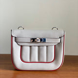 Side view of statement structured handbag