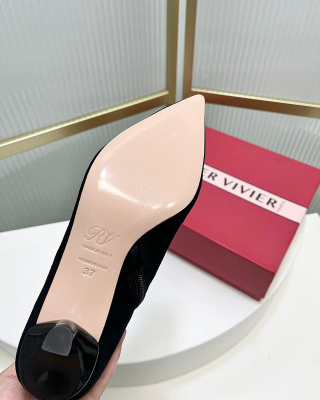Roger Vivier luxury shoes detail shot