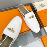 Hermès Tan Crisscross Strap Sandals - Back View