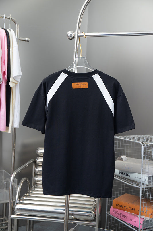 Side profile of Louis Vuitton cotton t-shirt with signature branding