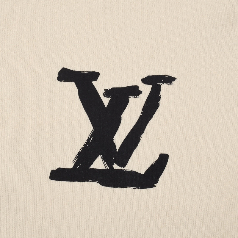 Flat lay presentation of Louis Vuitton luxury clothing with streetwear-inspired cut