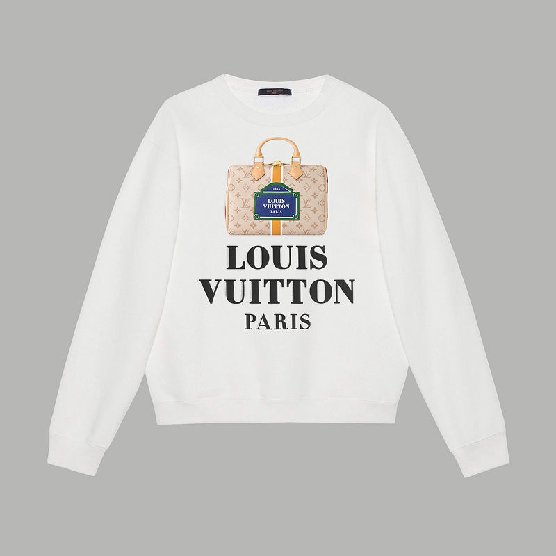 Front view of Louis Vuitton luxury clothing with everyday silhouette