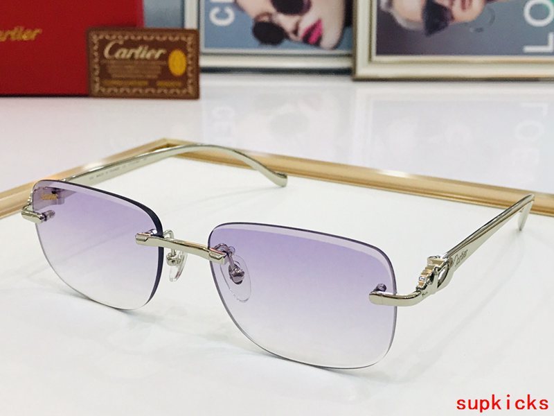 Angled view of Cartier unisex sunglasses