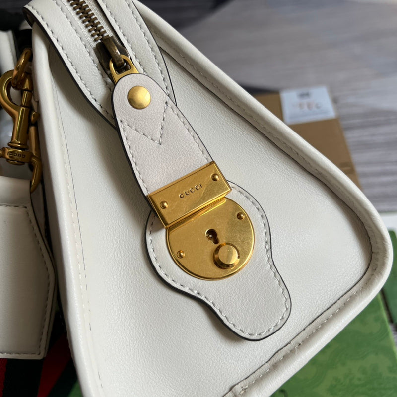 Side profile of signature refined women's handbag – women's premium purse