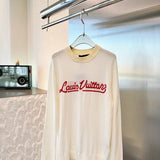 Front view of Louis Vuitton luxury clothing with monogram-inspired silhouette