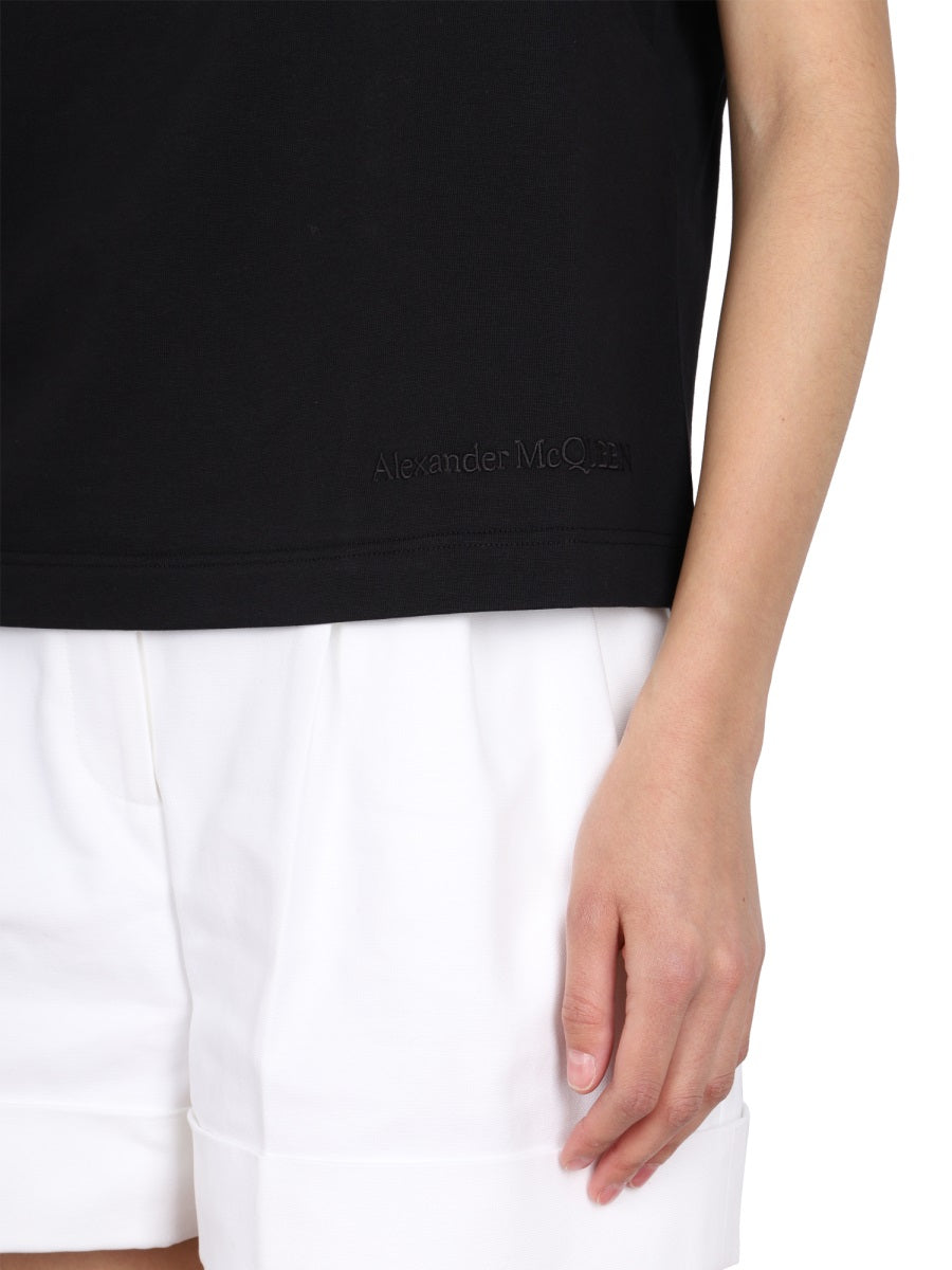 Alexander McQueen T-Shirts? Alexander Mcqueen Women Crewneck T-Shirt Premium Designer Cotton T-Shirt