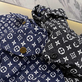Back view of Louis Vuitton luxury clothing with logo-detail design