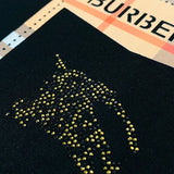 Burberry luxury t-shirt detail shot