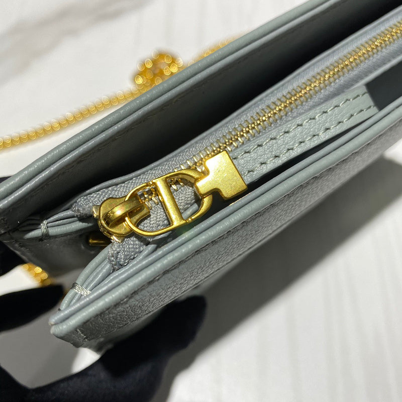 Front view of modern sleek women's handbag – women's designer-style accessory