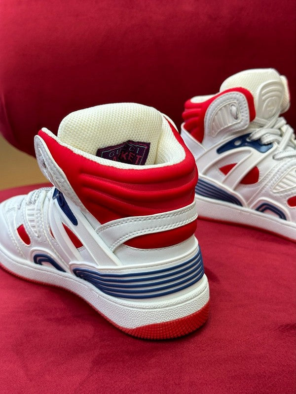 Gucci sneakers detailed view showing premium designer craftsmanship