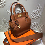 Side view of smart structured handbag