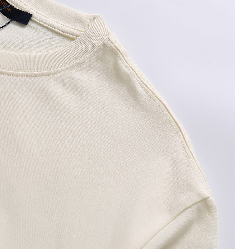 Front view of Louis Vuitton cotton t-shirt with signature branding
