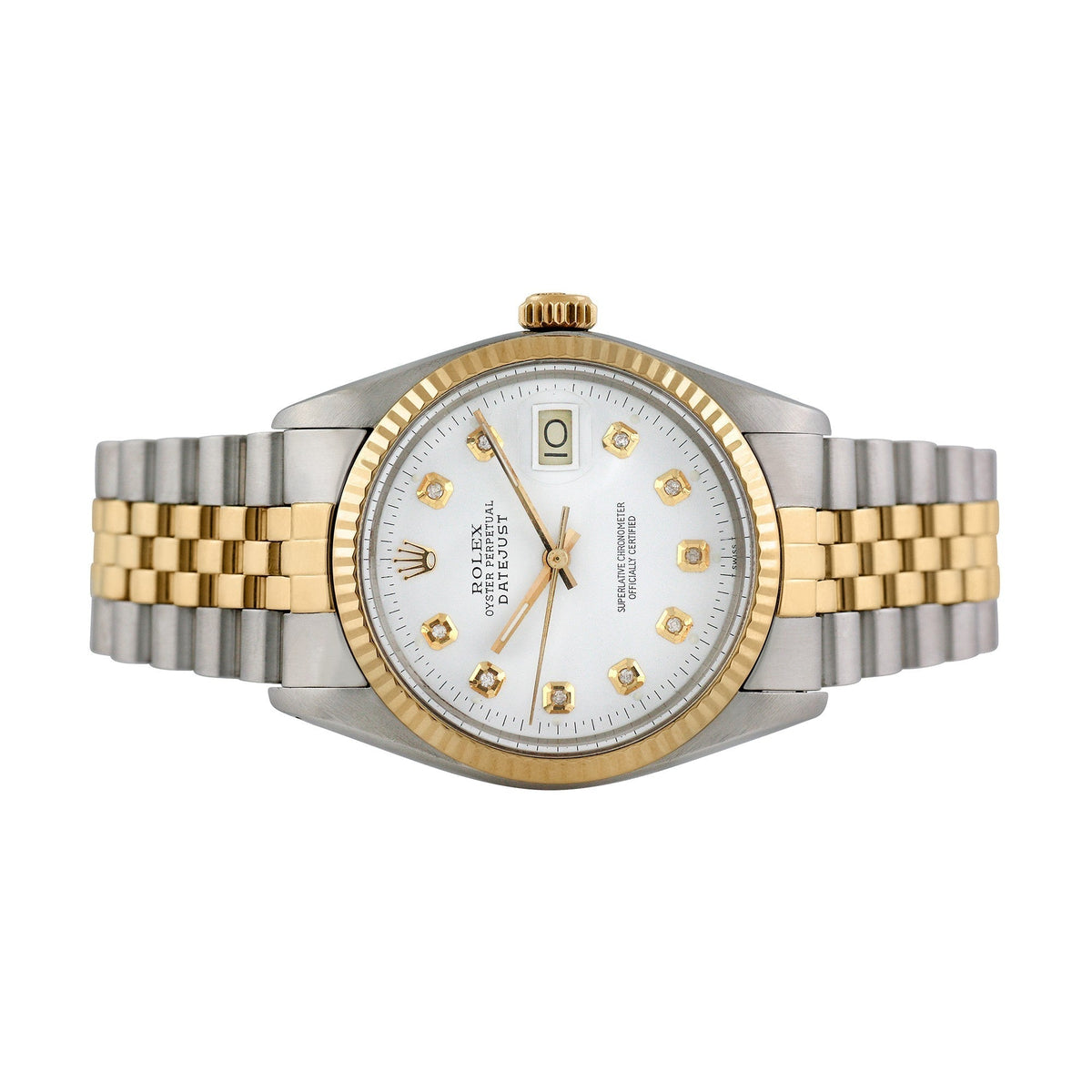 Front view of Rolex men's watch