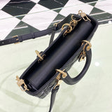 Side profile of elevated modern women's handbag – women's luxury accessory