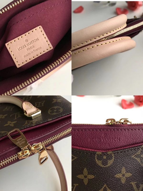 Handle and strap detail of signature everyday-luxe women's handbag – women's statement bag