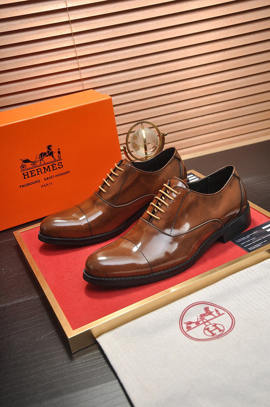 Hermès Chocolate Brown Platform Heels - Lifestyle Styling Shot