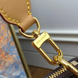 Handle and strap detail of chic elevated women's handbag – women's designer-style accessory