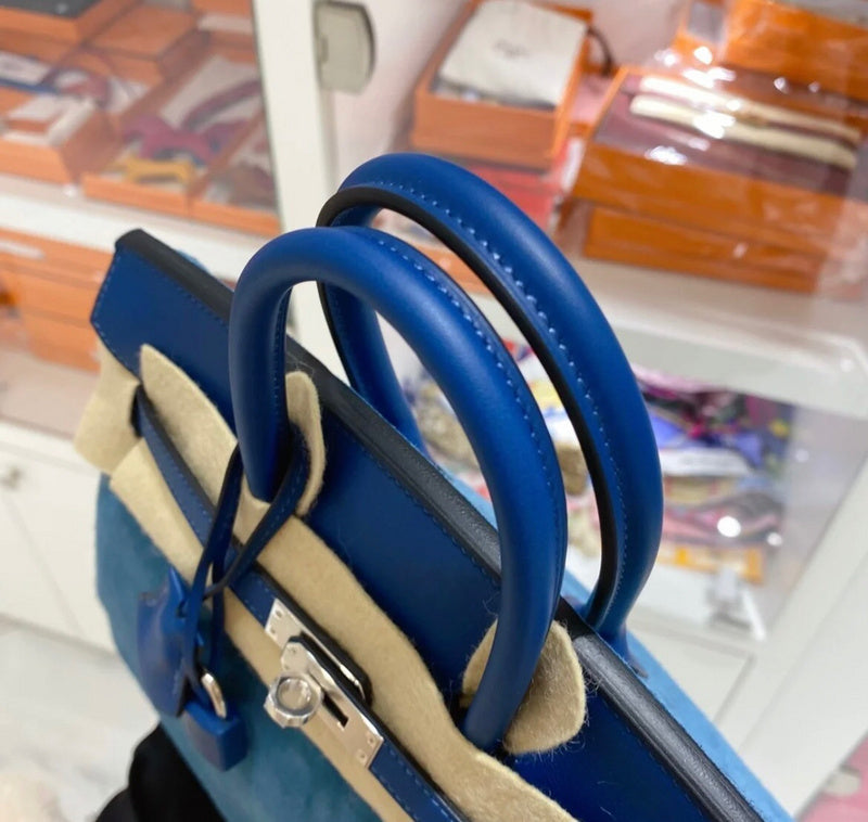 Side view of crisp structured handbag