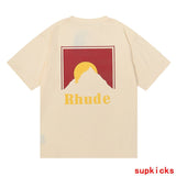Back view of Rhude luxury clothing with streetwear-inspired cut