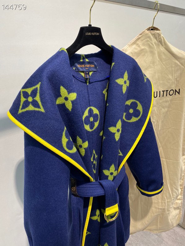 Flat lay presentation of Louis Vuitton luxury clothing with contemporary cut