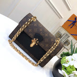 Close-up detail of statement refined women's handbag – women's designer-style accessory