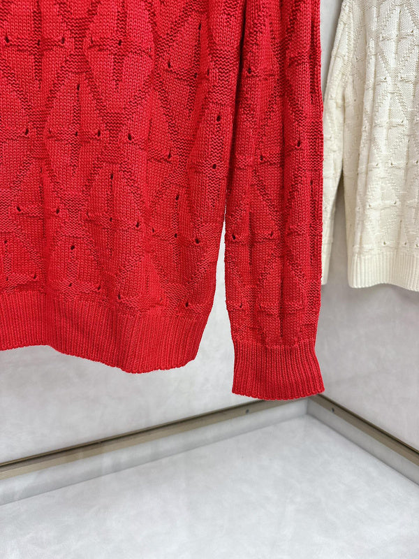 Front view of Louis Vuitton luxury clothing with runway-inspired design