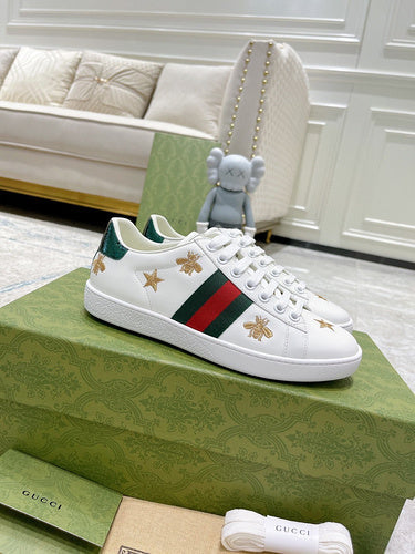 Gucci clean off-white luxury sneakers view 11 bold athletic profile