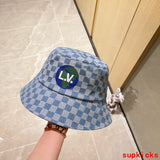 Close-up detail view of Louis Vuitton unisex cap