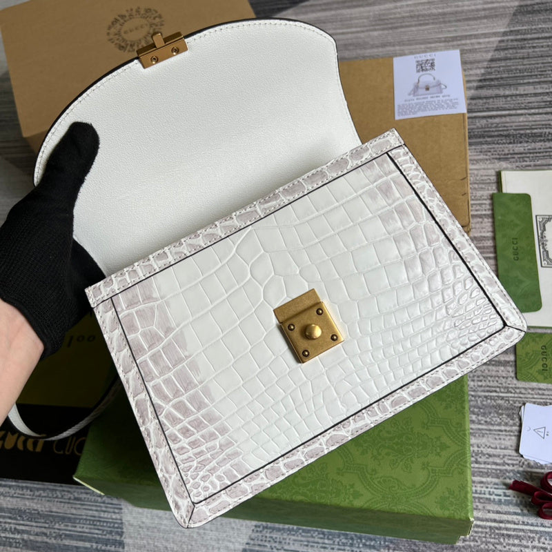 Interior view of structured classic women's handbag – women's premium purse