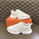 Hermès Camel High-Top Sneakers - Lifestyle Styling Shot