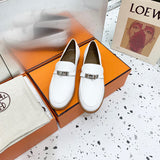 Hermès Beige Espadrille Wedge Sandals - Angled View